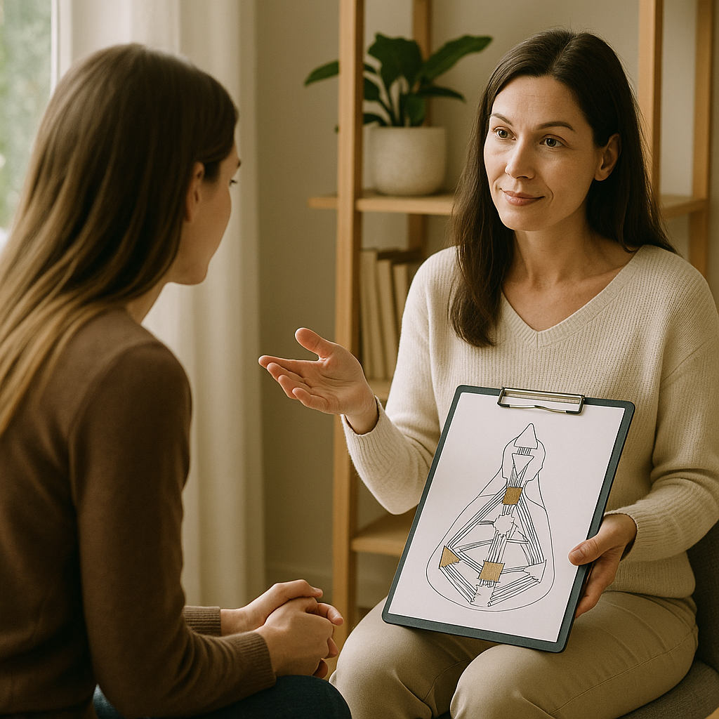 Coaching session representing personal growth